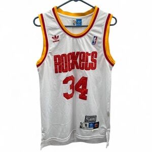 Mens Houston Rockets Adidas Olajuwon Jersey size small